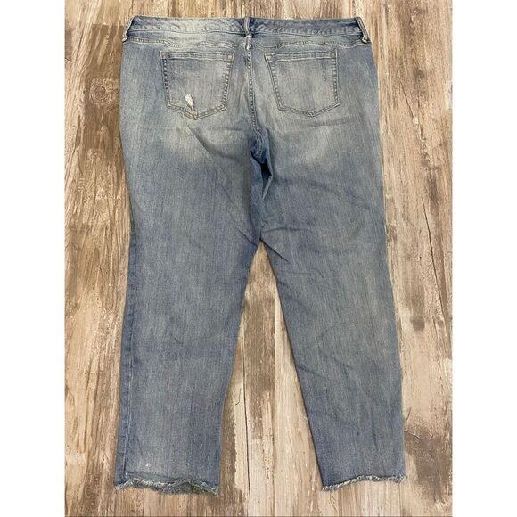 Torrid Ankle Crop Jeans Distressed Lace Patches Women’s Sz 18R - Picture 7 of 7